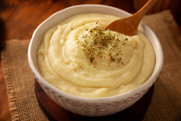 Mashed Potatoes. A classic side dish made with mashed boiled potatoes, often used to accompany various dishes; an easy and practical recipe that is very popular.
