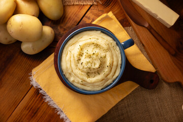 Mashed Potatoes. A classic side dish made with mashed boiled potatoes, often used to accompany various dishes; an easy and practical recipe that is very popular.