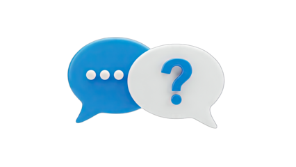 Speech Bubbles with Question Mark and Dots Concept