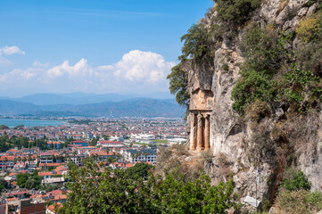 Fethiye Amintas Rock Tomb. Fethiye, Muğla, T&uuml;rkiye.