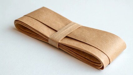 towel on a bamboo mat