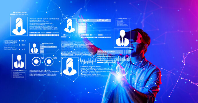 Explore the intersection of digital identity and security in cyberspace, showcasing user interaction with virtual reality technology for personal data protection. XDMCP - Powered by Adobe