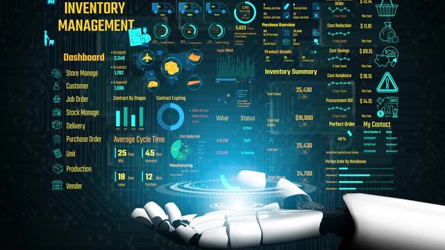 AI manages inventory dashboards through virtual assistant analytics, smart tracking systems, and artificial intelligence for warehouse and procurement efficiency. Thunk