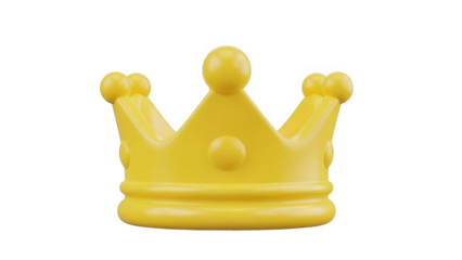 golden crown isolated on white