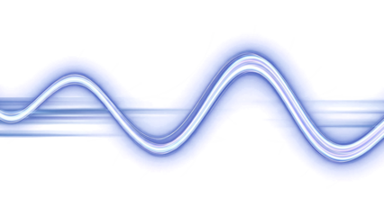 Abstract blue wave background featuring, a artistic light curves