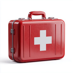 Various medical supplies isolated on white background. Healthcare and medicine concept for design and education