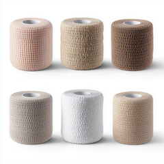 Various medical supplies isolated on white background. Healthcare and medicine concept for design and education