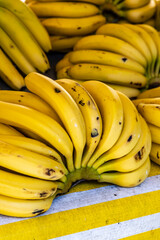 Bunch of bananas for sale at a street market in Sao Paulo, Brazil.