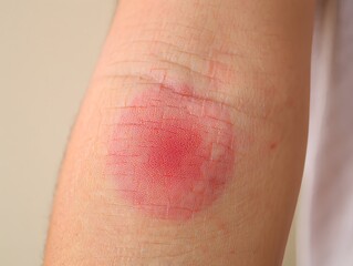 Bruised Arm - Close-up of Skin Injury and Swelling