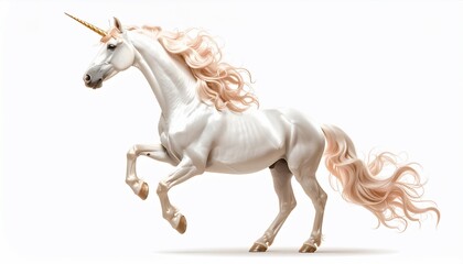  White Unicorn Poised With