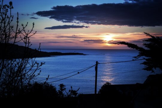 sun rise over the sea at 5am
