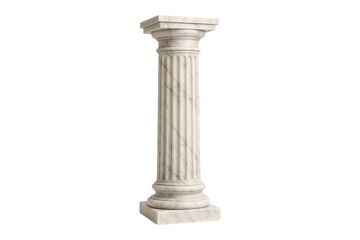 Obraz premium Classic Marble Column Architectural Pillar Ancient Style Isolated on a Transparent Background