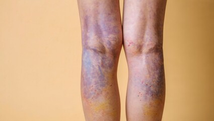 Bruised Knees - Close-up of Injury and Healing