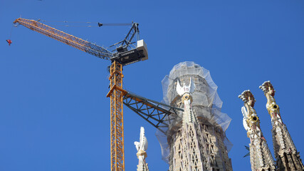 Construction detail of Sagrada Familia roof