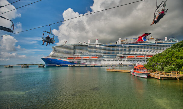 Mahogany Bay in Roatan, Honduras, is a popular, purpose-built cruise port by Carnival, offering shops, restaurants, and access to Mahogany beach