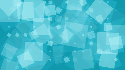 Fototapeta premium Abstract Teal Background with Floating Squares