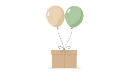 wo pastel-colored balloons