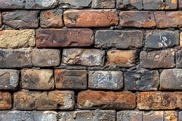 Fototapeta premium Pattern of bricks forming a seamless design on a wall surface