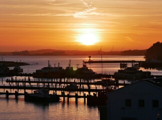 Sonnenuntergang &uuml;ber Sassnitz