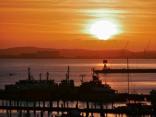 Sonnenuntergang &uuml;ber Sassnitz
