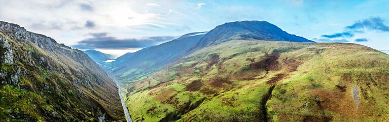 Mountains over Mach Loop from a drone, Minffordd, Tywyn, Wales, UK © Maciej Olszewski