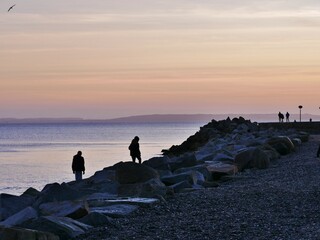 Sonnenuntergang in Sassnitz im Winter