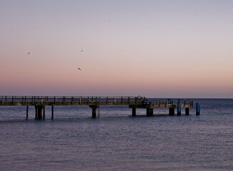 Sonnenuntergang &uuml;ber Sassnitz auf R&uuml;gen