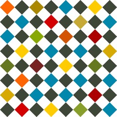 Modern geometric diamond pattern with retro color palette. 