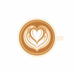 Latte Art Heart Leaf Design