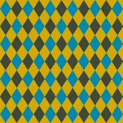 Modern geometric diamond pattern with retro color palette. 