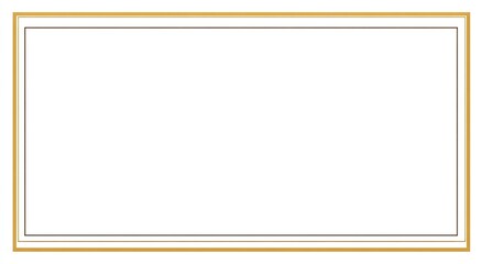 Rectangular white space is framed by a simple gold or yellow border