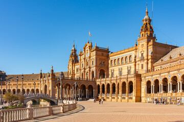 Obraz premium Architecture of Spain square in Seville, Spain