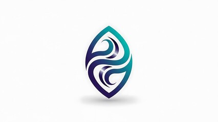 Elegant abstract swirl logo with gradient colors, representing fluidity and growth, ideal for branding