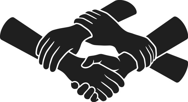 Diversity hands interlocking symbolize unity and connection. - Powered by Adobe