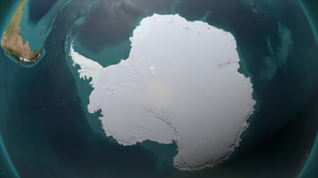 Antarctica Map Zoom In Animation