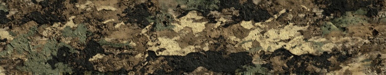 Camo pattern with brown, green, and khaki hues