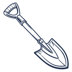 Minimal Shovel Tool Illustration