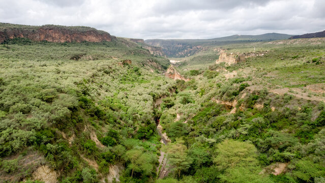 Adventure travel through Hell's Gate National Park landscape