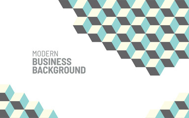 Modern business geometric isometric cubes background
