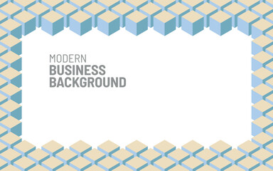 Modern business geometric isometric cubes background
