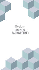 Modern business geometric isometric cubes background