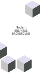 Modern business geometric isometric cubes background