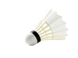 A badminton shuttle on a plain white background, perfect for illustrations and designs