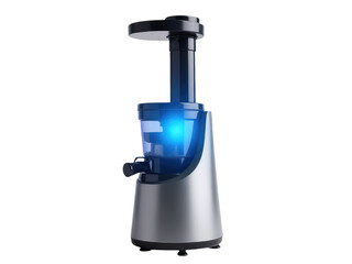 A clear view of a juicer on a white surface, suitable for use in product demonstrations or cooking tutorials