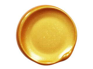 A bright yellow plate sitting on a clean white surface