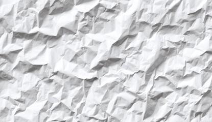 Wrinkled white paper with a textured, uneven surface and harsh lighting