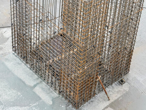 Reinforcement iron framework for construction site