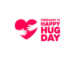 Happy Hug Day, lovely occasion often celebrated on February 12th as part of Valentines Week, National Hug Day, celebrating love, friendship, family, Happy Hug Day to you vector design