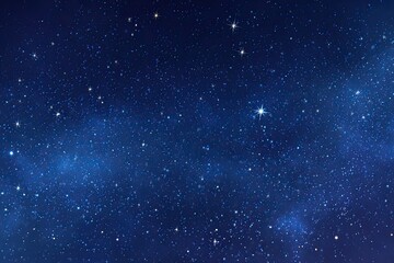 Naklejka premium Starry night sky with wispy blues and celestial glow, dreamy and vast