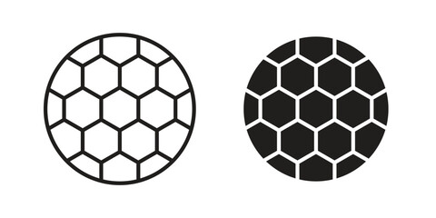 Obraz premium Football icons. Outline and filled icons. Vector Graphic. EPS 10